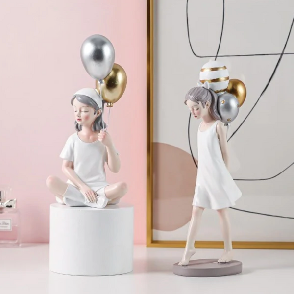 Contemporary Home Decor Sculptures: Elevate Your Space with Stylish Modern Balloon Girl Figurines