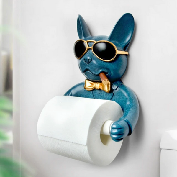 Unleash the Swagger: Thug-Life Dog Toilet Paper Holder - Where Unique Decorations Meet Quirky Charm