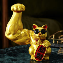 Load image into Gallery viewer, Muscular Arm Lucky Cat
