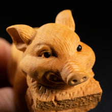 Load image into Gallery viewer, Wooden Diligent Pig
