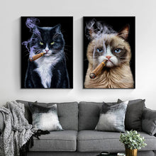 Load image into Gallery viewer, Cat Smoking Cigar
