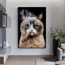 Load image into Gallery viewer, Cat Smoking Cigar
