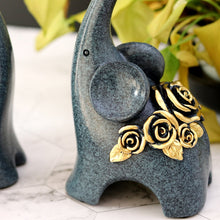 Load image into Gallery viewer, Happy Elephant Family Figurine
