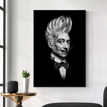 Load image into Gallery viewer, Black &amp; White Salvador Dali Portrait
