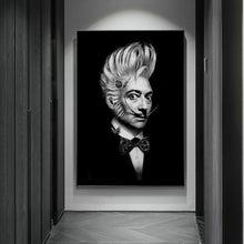 Load image into Gallery viewer, Black &amp; White Salvador Dali Portrait

