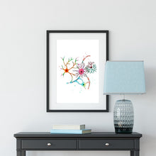 Load image into Gallery viewer, Watercolor Neuron Print
