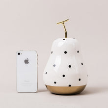 Load image into Gallery viewer, Ceramic White Gold Pear &amp; Apple
