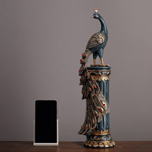Load image into Gallery viewer, Vintage Peacock Statue
