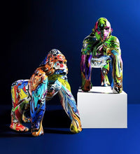 Load image into Gallery viewer, Colorful Gorilla Figurine
