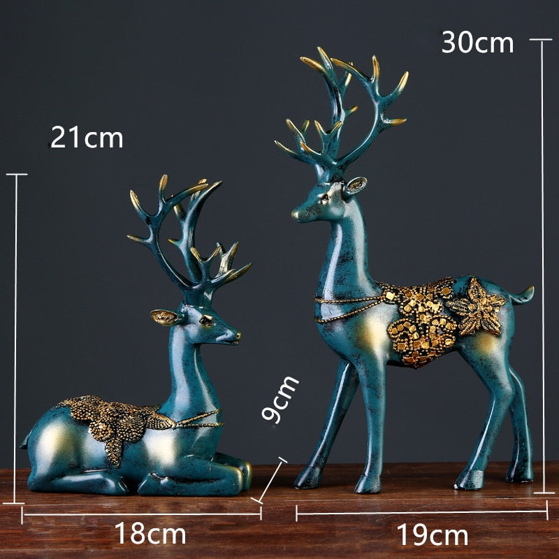 Deer Figurine European Style (2 Pcs)
