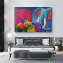 Load image into Gallery viewer, Colorful Elephants Family

