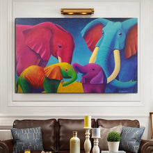 Load image into Gallery viewer, Colorful Elephants Family
