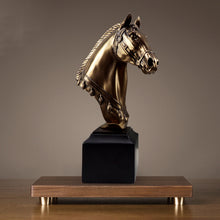 Load image into Gallery viewer, Golden Horse Head Statue
