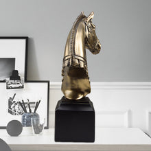 Load image into Gallery viewer, Golden Horse Head Statue
