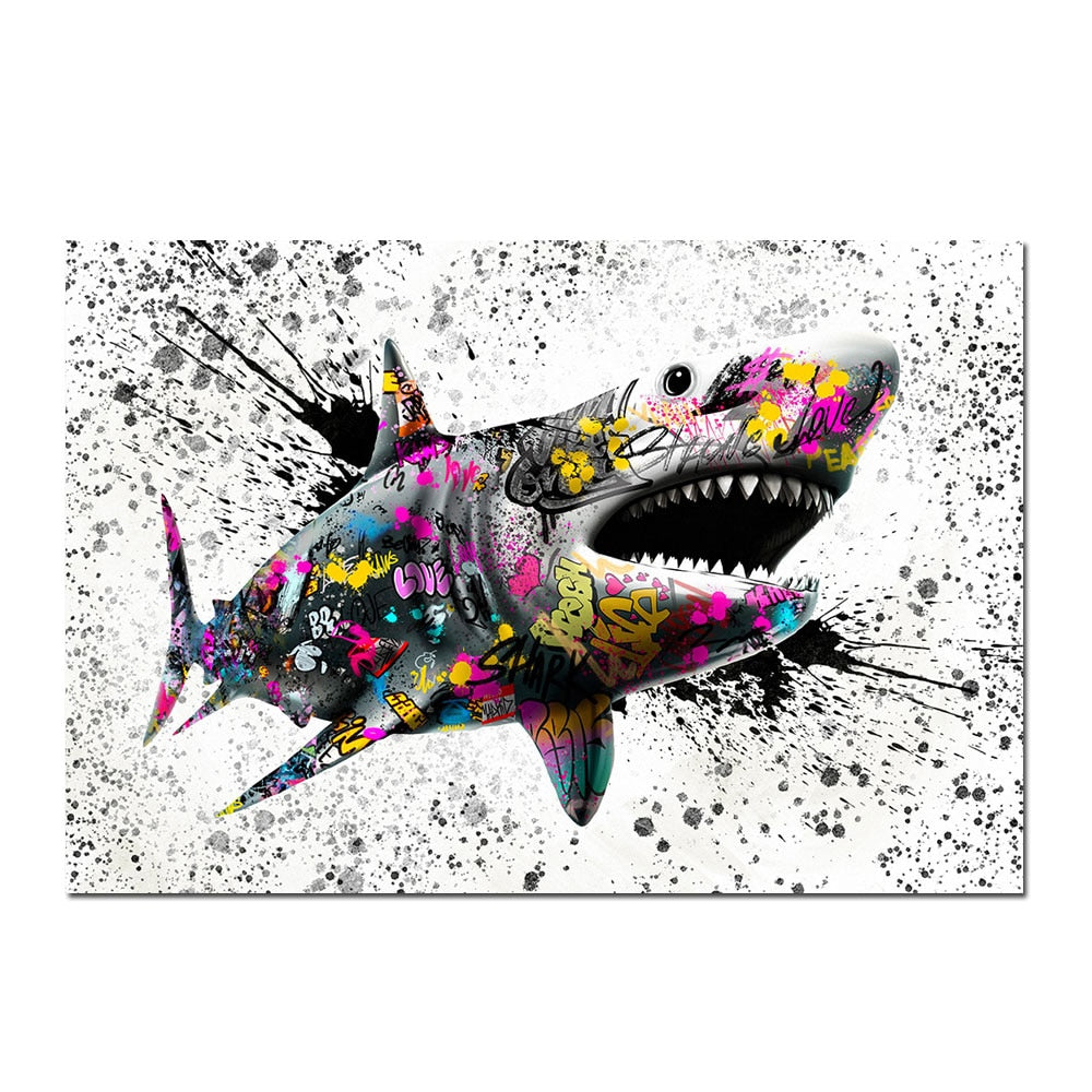 Graffiti Shark Print