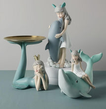 Load image into Gallery viewer, Dolphin &amp; Mermaid Figurine

