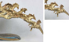 Load image into Gallery viewer, Golden Six Horses Statue
