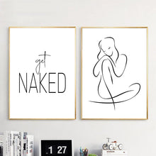 Load image into Gallery viewer, Abstract Line Girl In Bathroom
