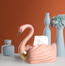 Load image into Gallery viewer, Swan Statue Tissue Box
