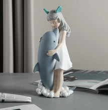 Load image into Gallery viewer, Dolphin &amp; Mermaid Figurine
