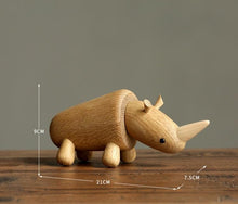 Load image into Gallery viewer, Wooden Rhinoceros Ornament
