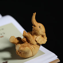 Load image into Gallery viewer, Wooden Lying Elephant Figurine
