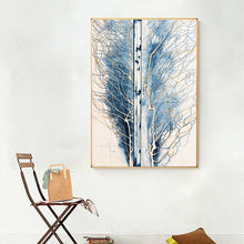 Load image into Gallery viewer, Abstract Blue Tree Branches
