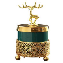 Load image into Gallery viewer, Golden Emerald Deer Ashtray
