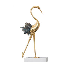 Load image into Gallery viewer, Copper Crane Statue
