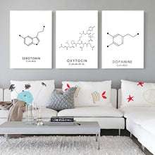 Load image into Gallery viewer, Happy Hormone Molecule Print
