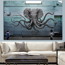 Load image into Gallery viewer, Hybrid Elephant Octopus Mural
