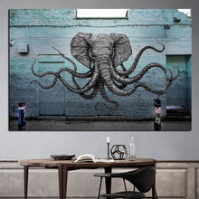 Load image into Gallery viewer, Hybrid Elephant Octopus Mural
