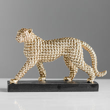 Load image into Gallery viewer, Golden Bead Leopard Figurine
