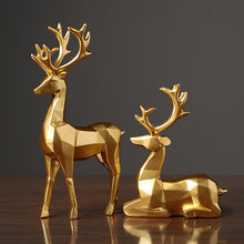 Load image into Gallery viewer, Golden Reindeer Figurines (2 Pcs)
