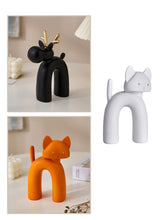 Load image into Gallery viewer, U-Shaped Cat &amp; Deer Figurines
