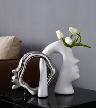 Load image into Gallery viewer, Ceramic Abstract Double Face Vase
