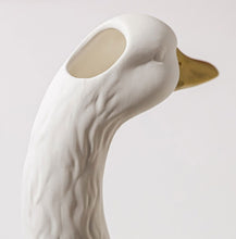 Load image into Gallery viewer, Ceramic White Swan Vase
