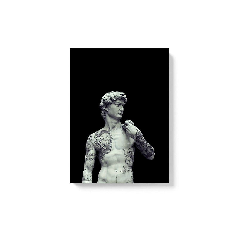 Tattooed David of Michelangelo