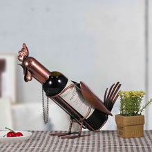 Load image into Gallery viewer, Metal Rooster Wine Rack
