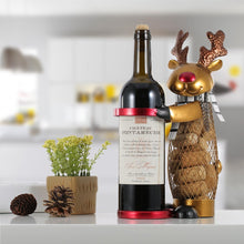 Load image into Gallery viewer, Reindeer Wine Rack &amp; Cork Container
