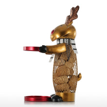 Load image into Gallery viewer, Reindeer Wine Rack &amp; Cork Container
