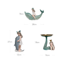 Load image into Gallery viewer, Dolphin &amp; Mermaid Figurine
