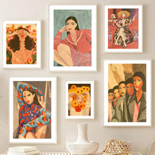 Load image into Gallery viewer, Fashion Girl In Painting Print

