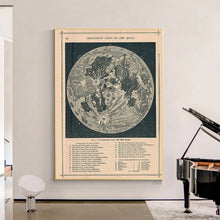 Load image into Gallery viewer, Vintage Full Moon Map Print
