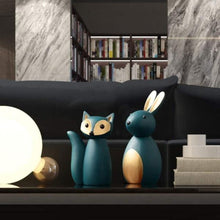 Load image into Gallery viewer, Green Rabbit &amp; Fox Figurines
