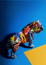 Load image into Gallery viewer, Painted Graffiti Dog Statue

