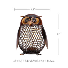 Load image into Gallery viewer, Metal Owl Piggy Bank
