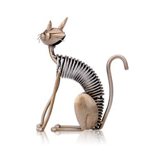 Load image into Gallery viewer, Metal Spring Cat Figurine

