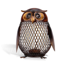 Load image into Gallery viewer, Metal Owl Piggy Bank
