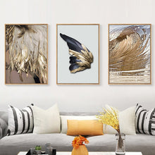 Load image into Gallery viewer, Abstract Golden Feathers
